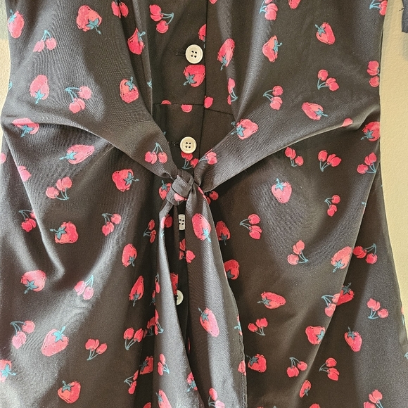 Quanta Du Soleil De Paris Boho Feminine Mini Dress Black Cherry Sz 34 XS - Picture 8 of 15